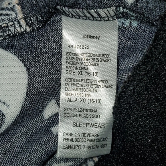 Tim Burton's Nightmare Before Christmas Disney pajama sweater nightgown XL - Picture 5 of 9